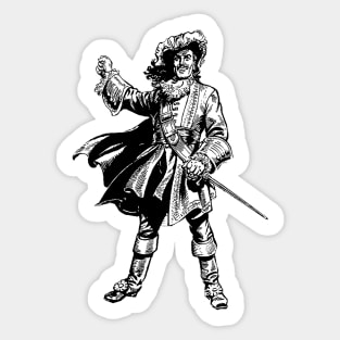 pirate captain with sword Sticker